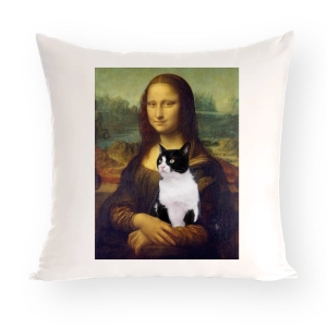 Personalizowany Prezent Poduszka z Twoim Pupilem /  Mona Lisa