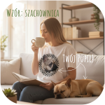 T-shirt z nadrukiem Twój Pupil na koszulce  Biały / Unisex  /  Szachownica