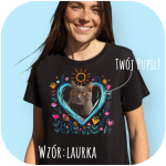 T-shirt z nadrukiem Twój Pupil na koszulce  Biały / Czarny / Unisex  /   Laurka