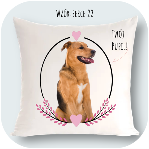 Poduszka personalizowana serce 22