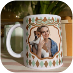 Kubek ze Zdjęciem i Twoim Pupilem – Personalizowany Prezent Retro Harlequin
