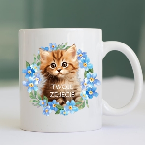 Personalizowany Kubek ze zdjęciem Twojego Pupila / Niezapominajka 1