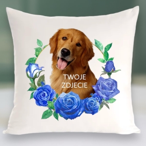 Personalizowany Prezent Poduszka z Twoim Pupilem /   Róża 4