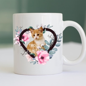Personalizowany Kubek ze zdjęciem Twojego Pupila / Serce 2