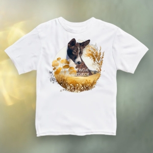 Koszulka z Twoim Pupilem Personalizacja / Biała / Czarna / Dziecięca Unisex  /    Krajobraz 1