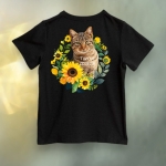 Koszulka z Twoim Pupilem Personalizacja / Biała / Czarna / Dziecięca Unisex  /   Słoneczniki 1