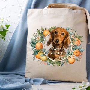 Personalizacja eko Torba  ze zdjęciem Twojego Pupila /   Pomarańcze