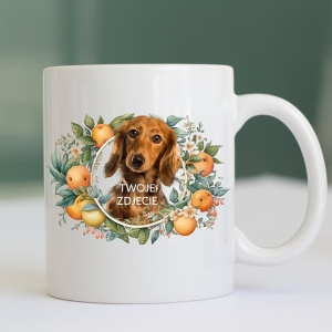 Personalizowany Kubek ze zdjęciem Twojego Pupila / Pomarańcze