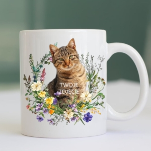 Personalizowany Kubek ze zdjęciem Twojego Pupila / Łąka 1