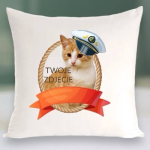 Personalizowany Prezent Poduszka z Twoim Pupilem /  Morskie Opowieści 1