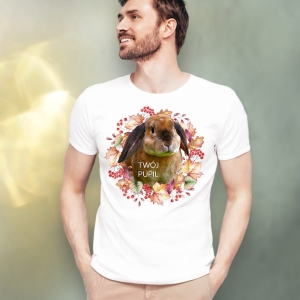 T-shirt z nadrukiem Twój pupil na koszulce  Biały / Czarny / Unisex  / Jesień 4