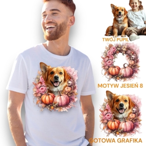 T-shirt z nadrukiem Twój Pupil na koszulce  Biały / Czarny / Unisex  /  Jesień  8