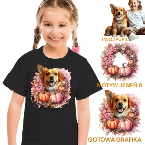 Koszulka z Twoim Pupilem Personalizacja / Biała / Czarna / Dziecięca Unisex  /   Jesień 8