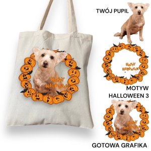 Personalizacja eko Torba  ze zdjęciem Twojego Pupila /   Halloween 3