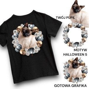 Koszulka z Twoim Pupilem Personalizacja / Biała / Czarna / Dziecięca Unisex  /  Halloween  5