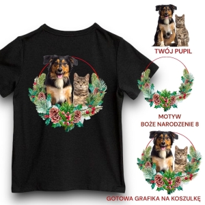 Koszulka z Twoim Pupilem Personalizacja / Biała / Czarna / Dziecięca Unisex  /    Boże Narodzenie 8