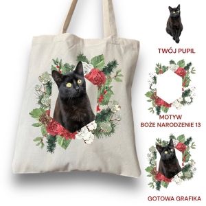 Personalizacja eko Torba  ze zdjęciem Twojego Pupila /   Boże Narodzenie 13