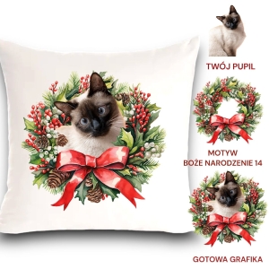 Personalizowany Prezent Poduszka z Twoim Pupilem /  Boże Narodzenie  14