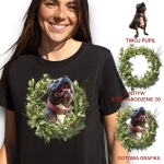 T-shirt z nadrukiem Twój Pupil na koszulce  Biały / Czarny / Unisex  /   Boże Narodzenie 20