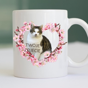 Personalizowany Kubek ze zdjęciem Twojego Pupila / Serce 11