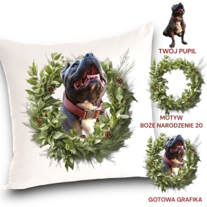 Personalizowany Prezent Poduszka z Twoim Pupilem /  Boże Narodzenie  20