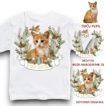 Koszulka z Twoim Pupilem Personalizacja / Biała / Czarna / Dziecięca Unisex  /    Boże Narodzenie  23