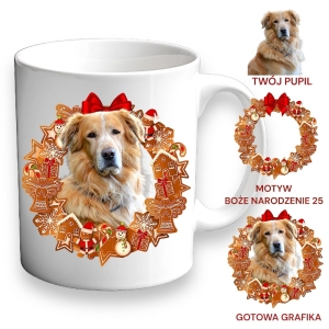 Personalizowany Kubek ze zdjęciem Twojego Pupila / Boże Narodzenie  25
