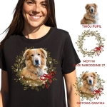 T-shirt z nadrukiem Twój Pupil na koszulce  Biały / Czarny / Unisex  /   Boże Narodzenie 27