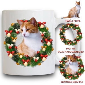 Personalizowany Kubek ze zdjęciem Twojego Pupila / Boże Narodzenie 30