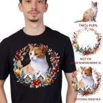 T-shirt z nadrukiem Twój Pupil na koszulce  Biały / Czarny / Unisex  /   Boże Narodzenie 31